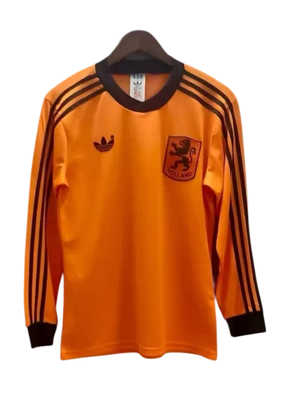 Pays-Bas Maillot Rétro Manche Longues 1980