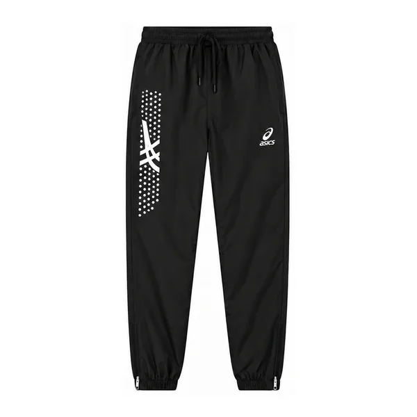 Asics Pantalon de survêtement tissé – Blanc / noir