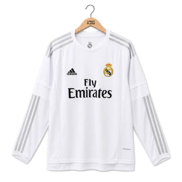 Real Madrid Maillot Retro Domicile Manche Longues 15/16