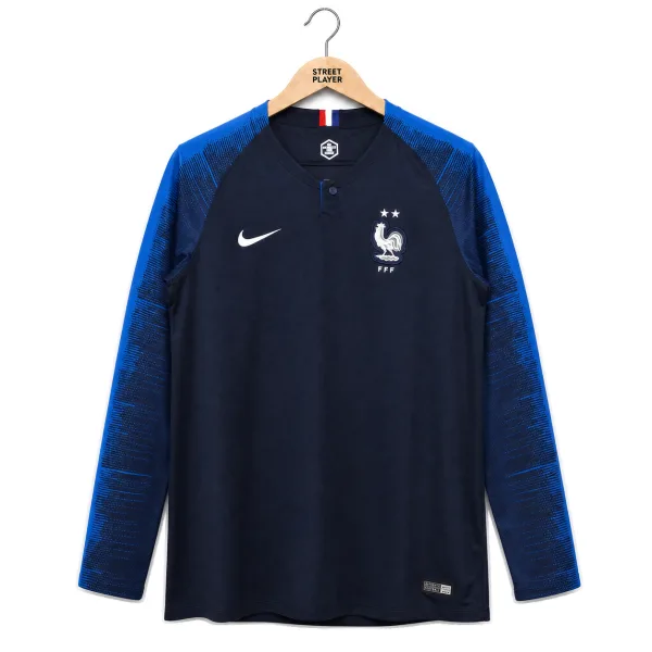 France Maillot Rétro Domicile Manche Longues 2018