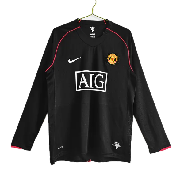 Manchester United Maillot Retro Manche Longues Exterieur 07/08