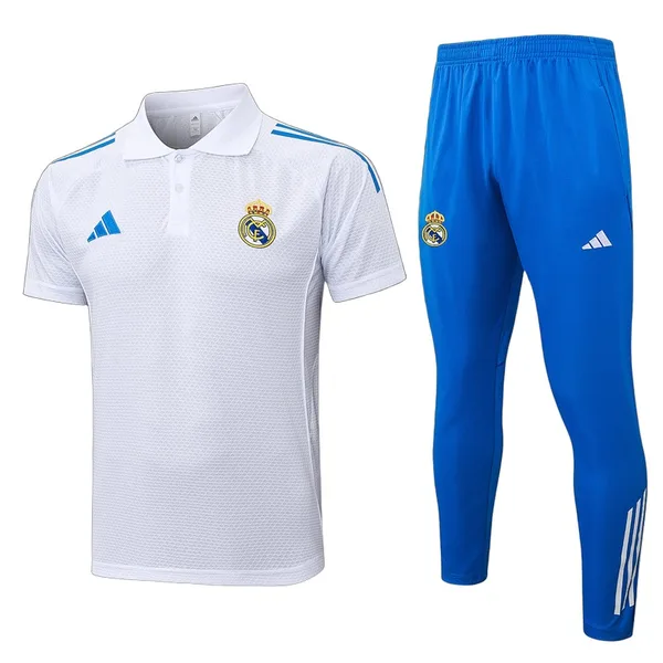 Real Madrid Ensemble Polo Survêtement 25/26 – Blanc