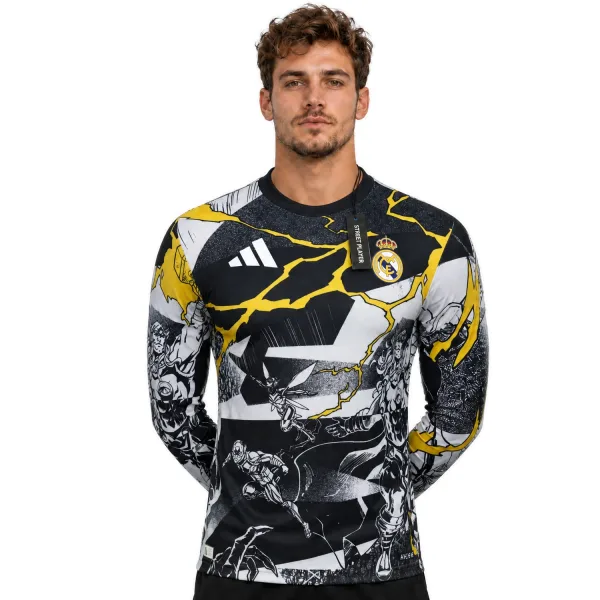 Real Madrid maillot Pre-Match Manche Longues 25/26 – Version Player