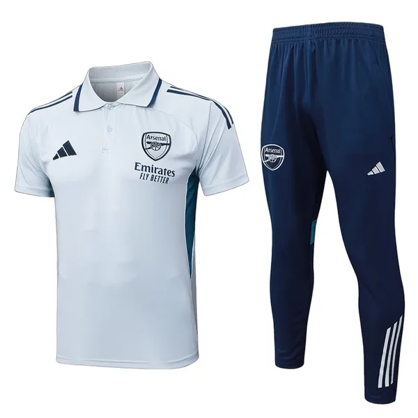 Arsenal Ensemble Polo Survêtement 25/26 – Gris Clair