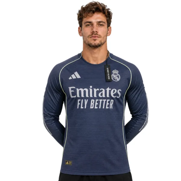 Maillot Real Madrid Extérieur Manche Longue 25/26 -Version Player