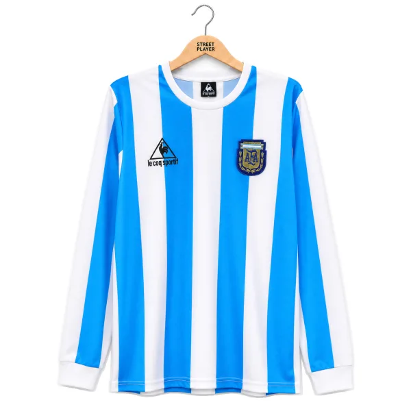 Argentine Maillot Retro Domicile Manche Longues 1986-