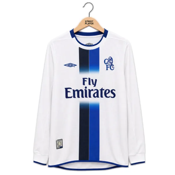 Chelsea FC Maillot Rétro Extérieur Manche Longues 03/04