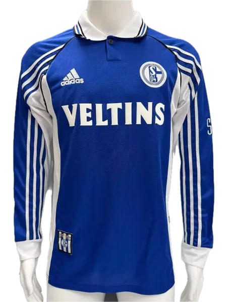 Schalke 04 Maillot Rétro Domicile Manche Longues 98/00