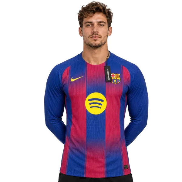 Maillot FC Barcelone Domicile Manches Longues 25/26 – Version Player