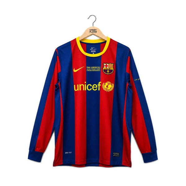 FC Barcelone Maillot Retro Domicile Manche Longues 10/11