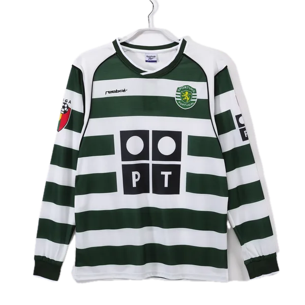 SPORTING CP MAILLOT Retro DOMICILE Manche Longues 01/03