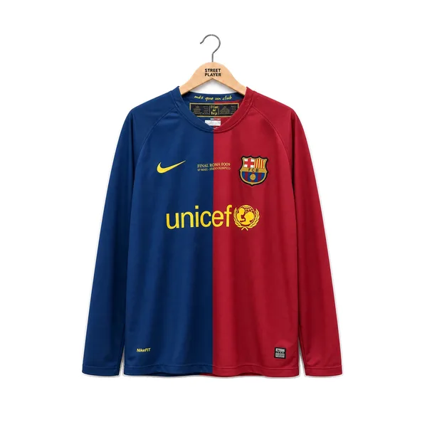 Maillot FC Barcelone Domicile Manche Longue Rétro 08/09