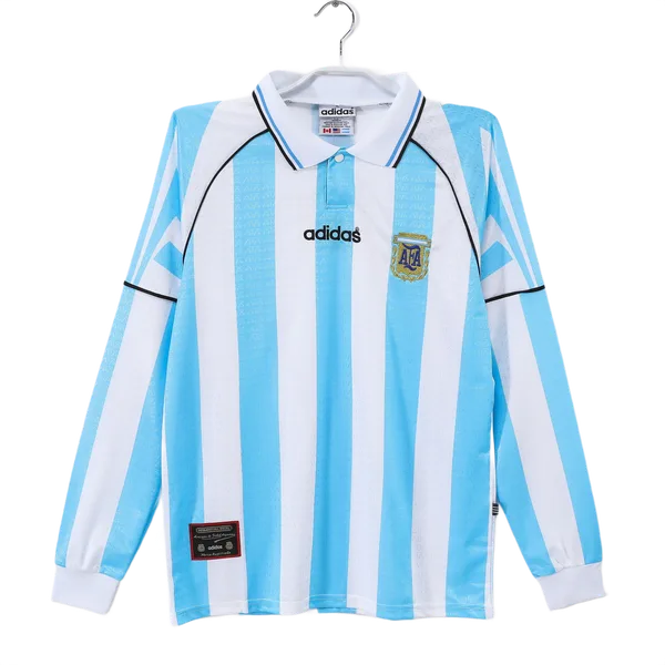 Argentine Maillot Retro Domicile Manche Longues 1996