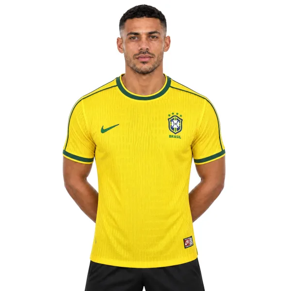Brésil Maillot Retro Domicile 98 – Version Player