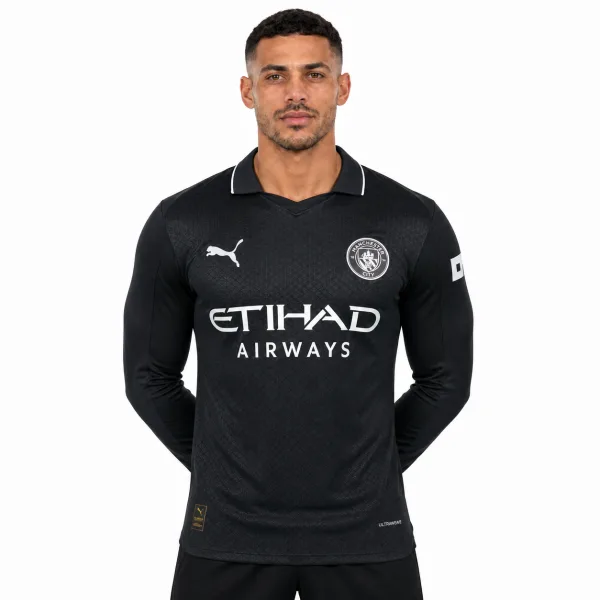 Manchester City Maillot Exterieur Manche Longues 25/26 – Version Player
