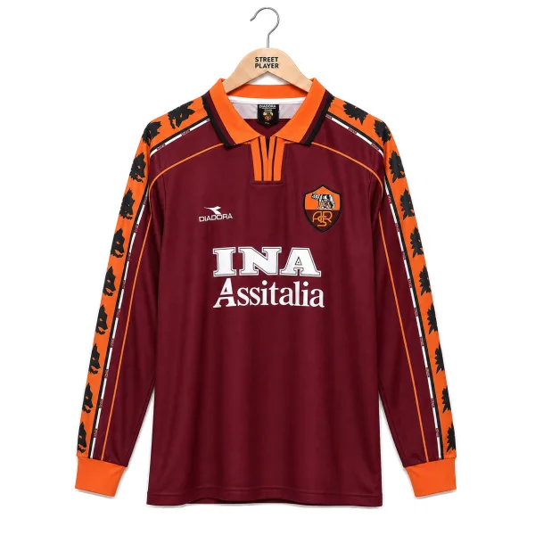 AS Roma Maillot Rétro Domicile Manches Longues 98/99