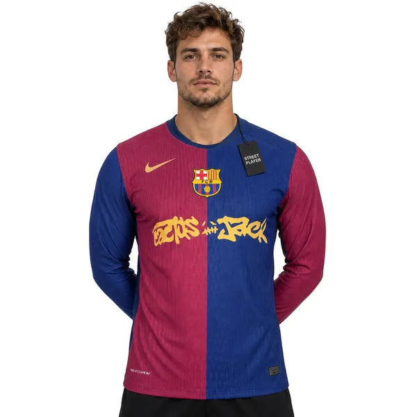 Maillot FC Barcelone domicile Collab Travis scott 25/26 – Version Player