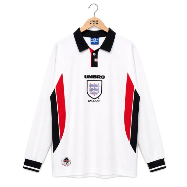 Angleterre Maillot Retro Domicile Manche Longues 1998