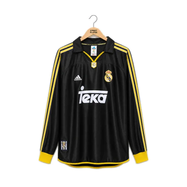 Real Madrid Maillot Retro Exterieur Manche Longues 99/01